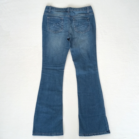 Great Flare Leg Boot Cut Low Rise Jeans Vanilla Star Size 12 (Juniors) - Picture 3 of 12